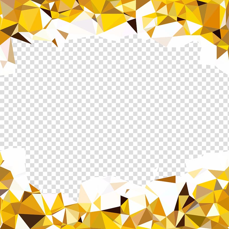 White and gold abstract illustration, Polygon Geometry.