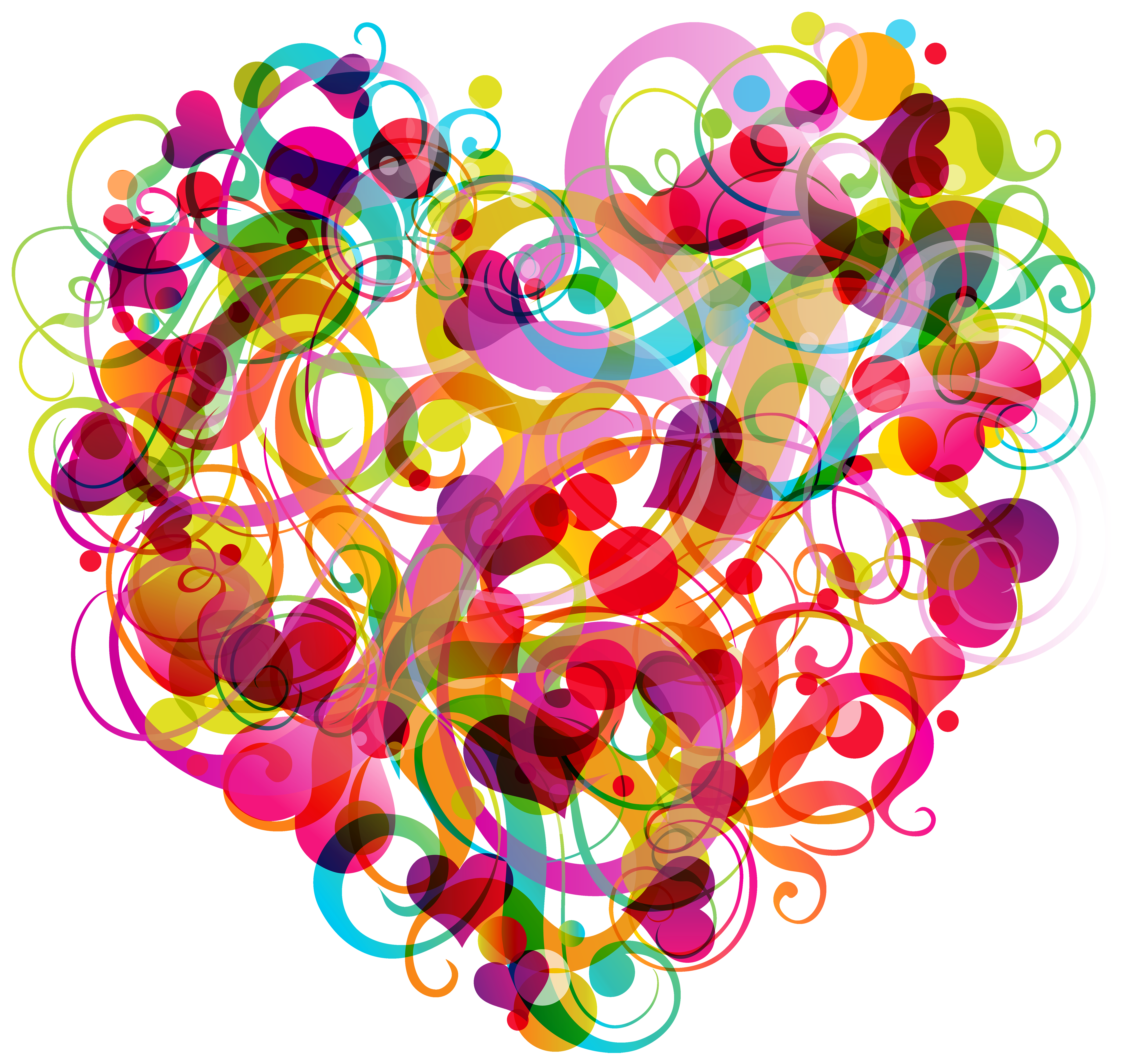 Abstract Colorful Heart PNG Clipart.
