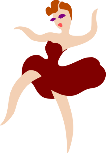 Abstract dancer vector image.