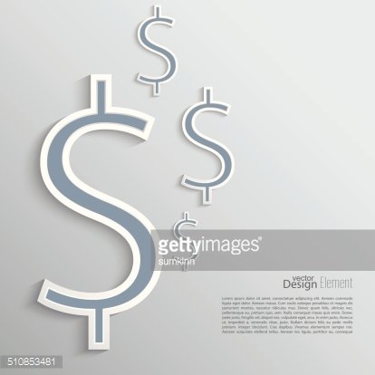 Abstract background with a dollar sign. Clipart Image.