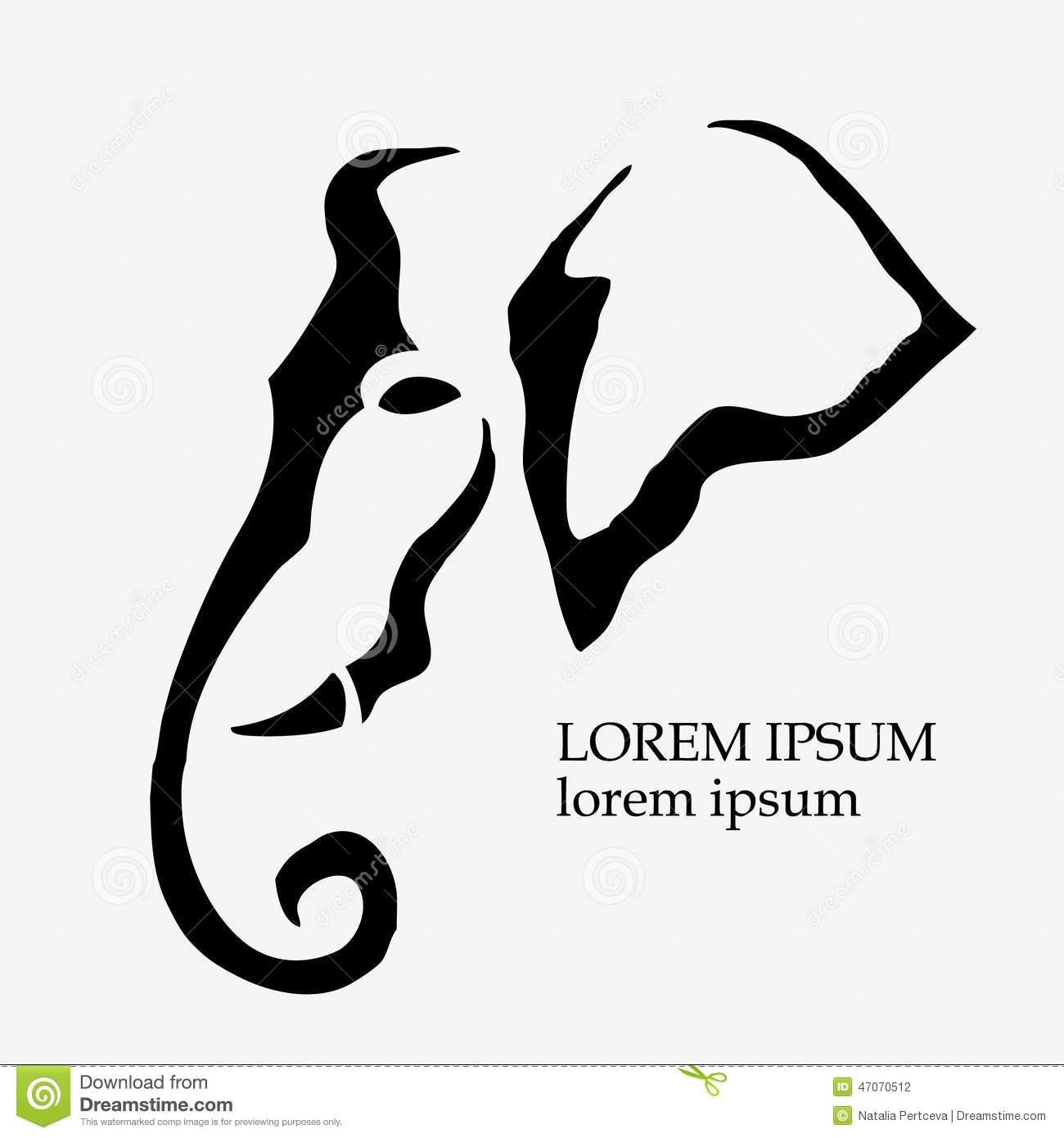 Abstract Elephant Clipart. Abstract Elephant Clipart.