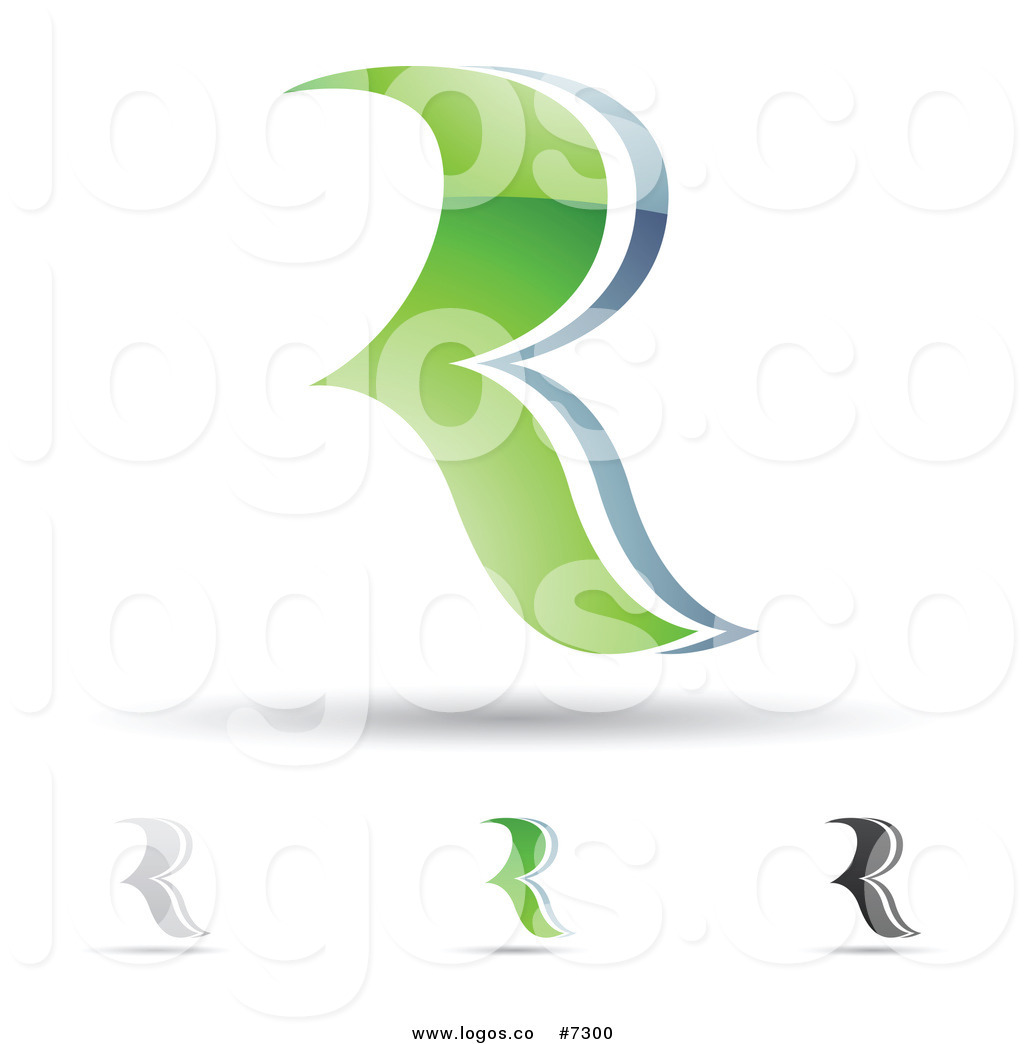 Royalty Free Clip Art Vector Logos of Abstract Letter R.