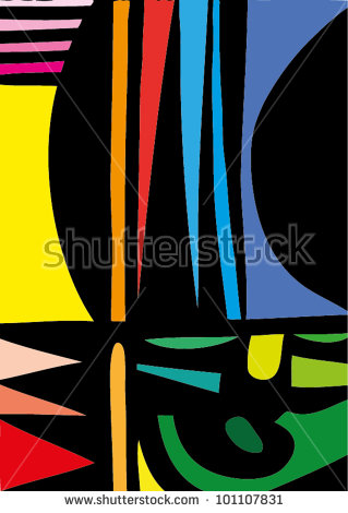 A Vector Illustration Of An Abstract Painting..