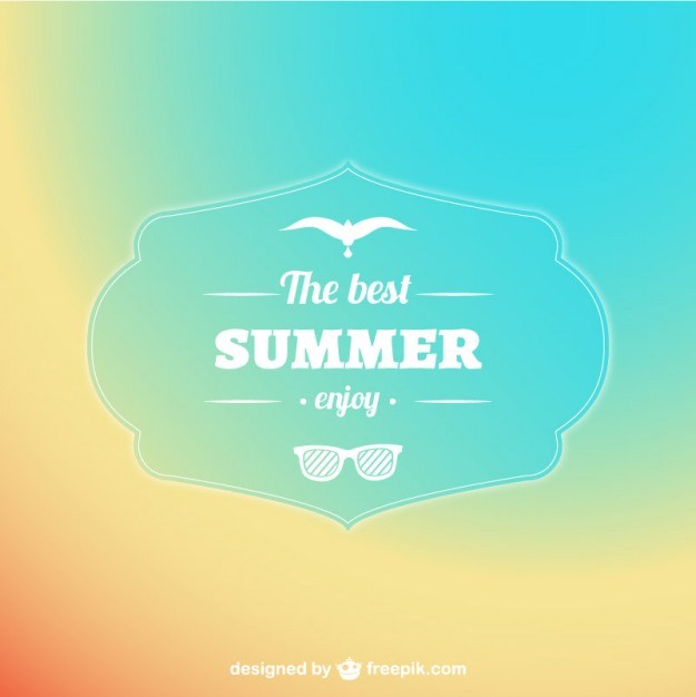 Pastel Abstract Summer Background Free Vector.