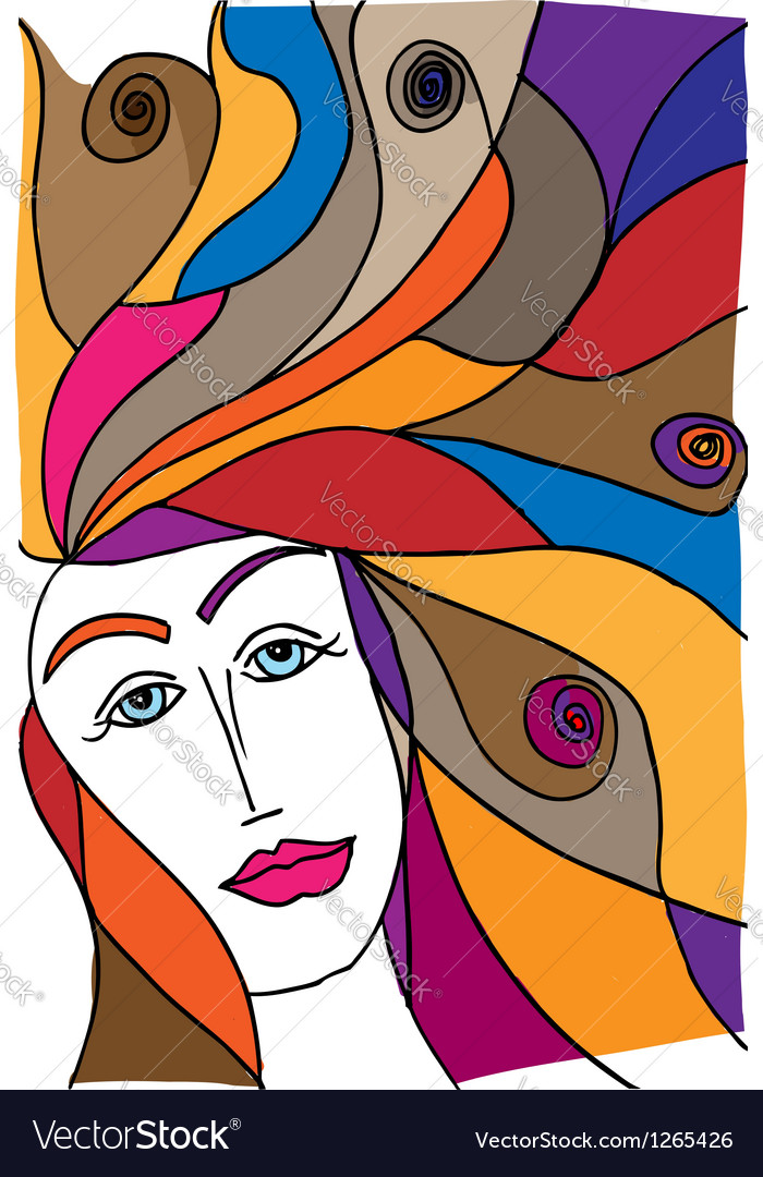 Abstract woman face.