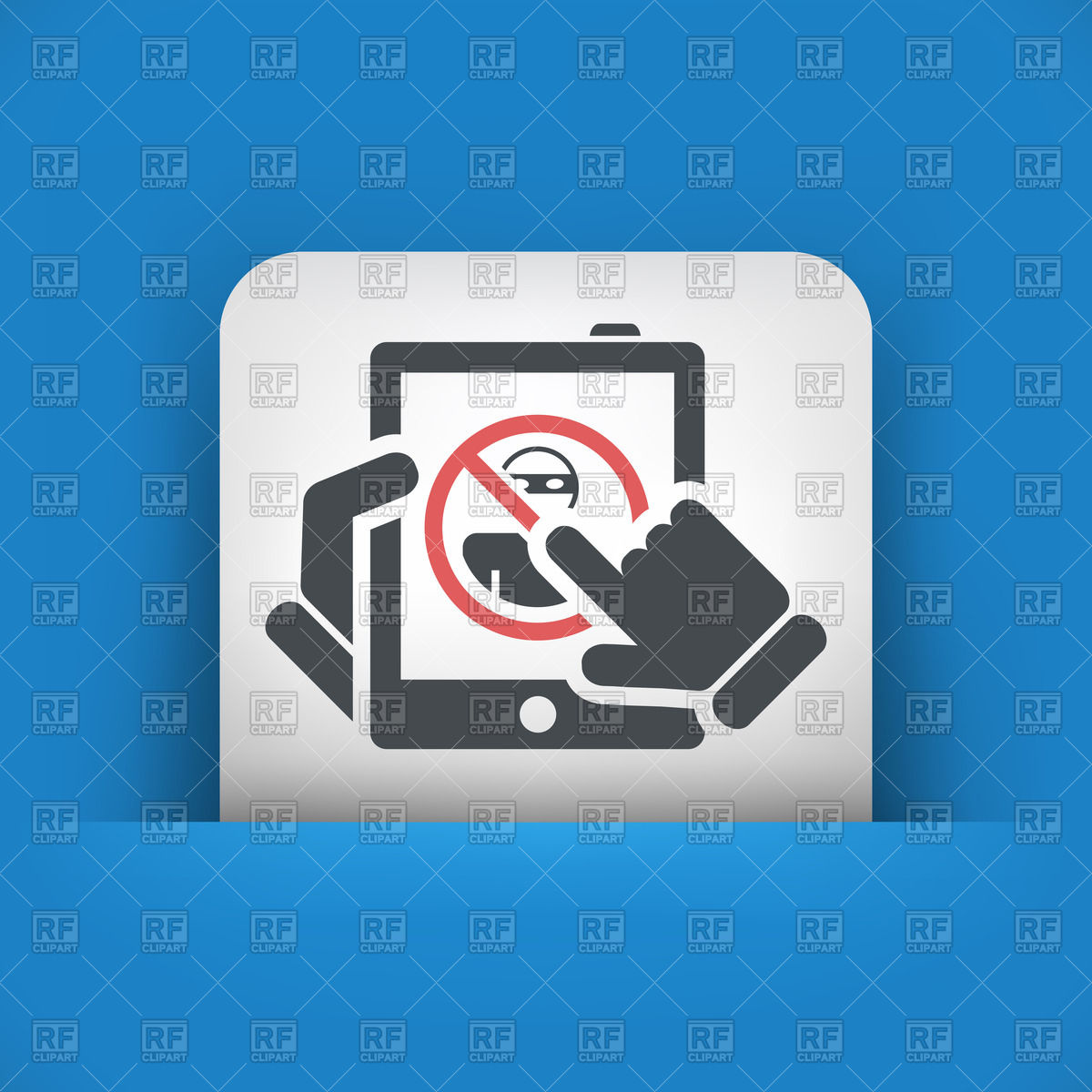 Web page data access protection icon on smartphone Vector Image.