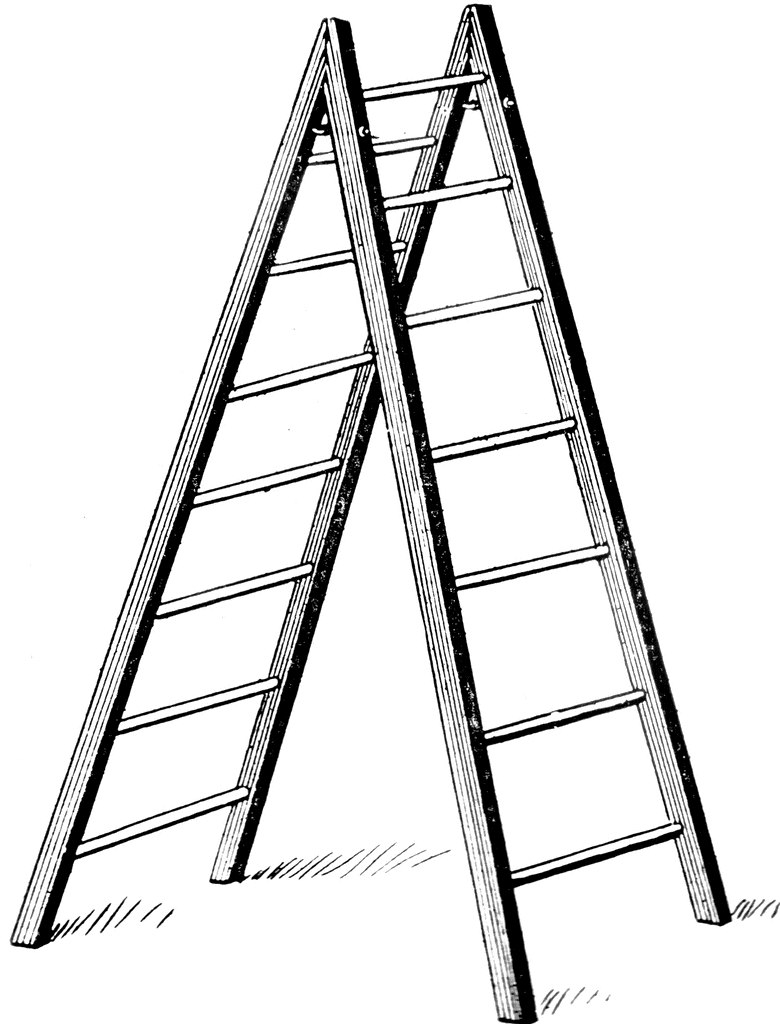 Step ladder clipart.