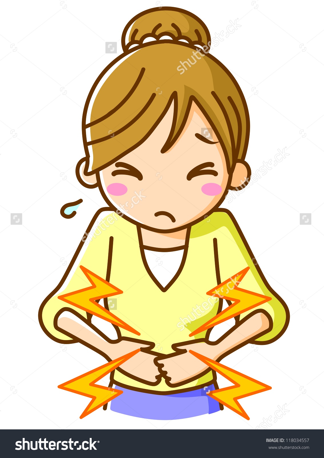 Stomach pain clipart.
