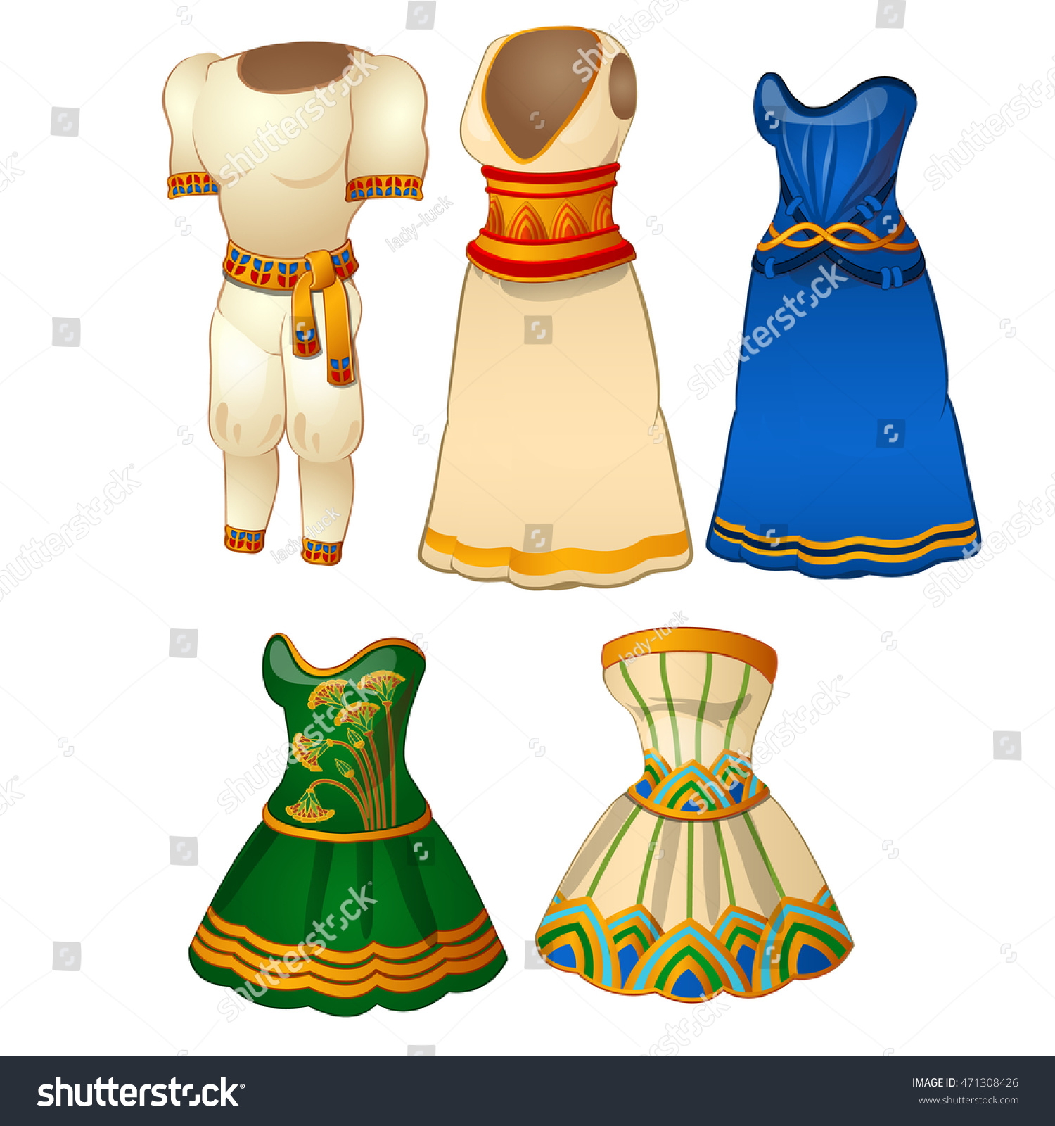 Egyptian Clothing Clipart.