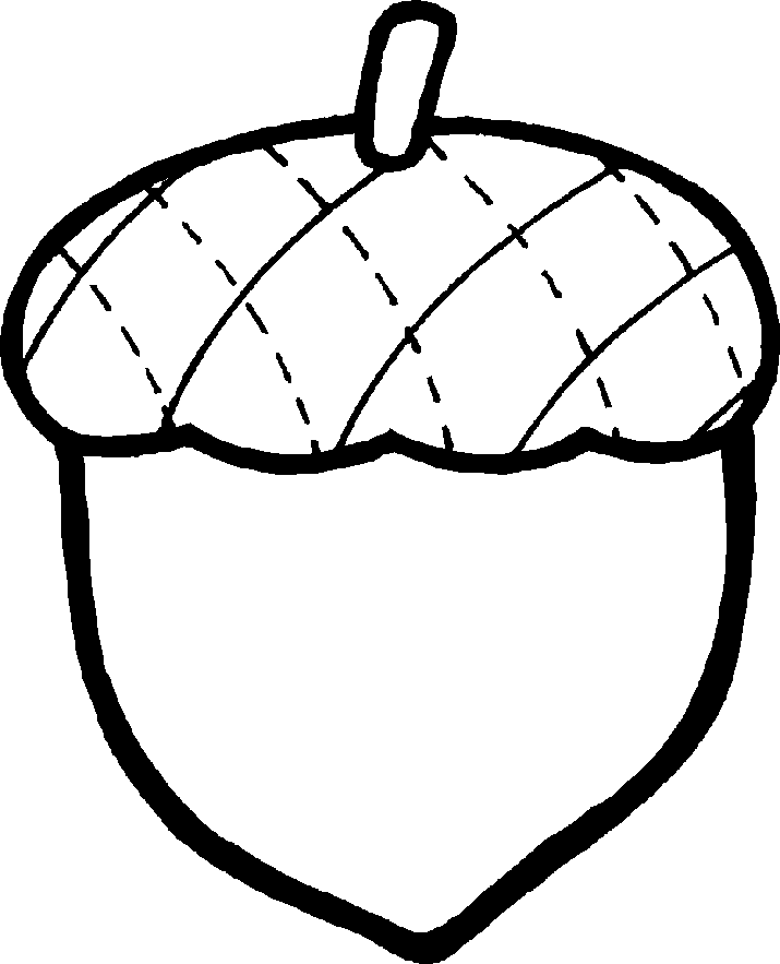 chunky acorn clipart