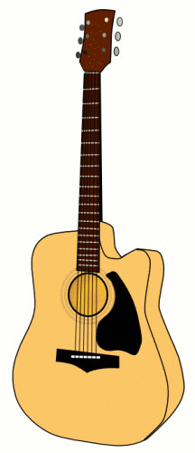 Acoustic guitar clip art.