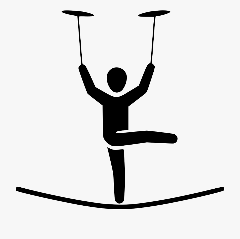 Circus Tightrope Walker Clipart.
