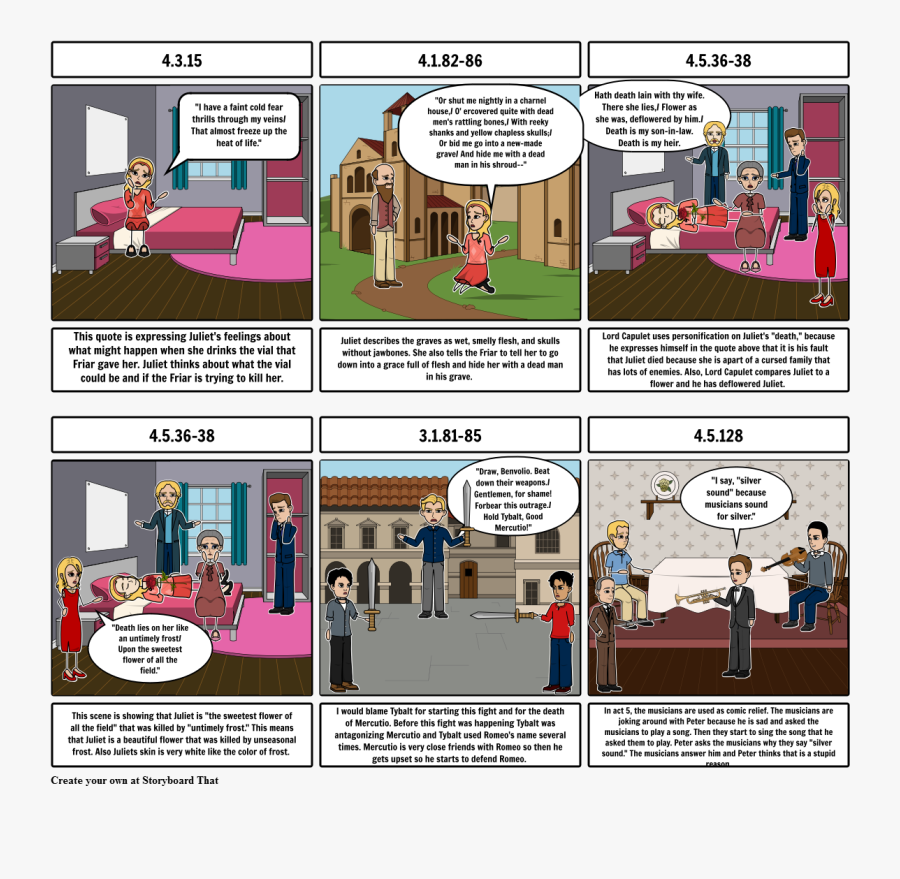 Comic Strip Romeo And Juliet Act 1 , Free Transparent.