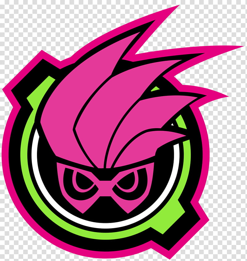 Gashat Mighty Action X Logo, pink ninja logo transparent.