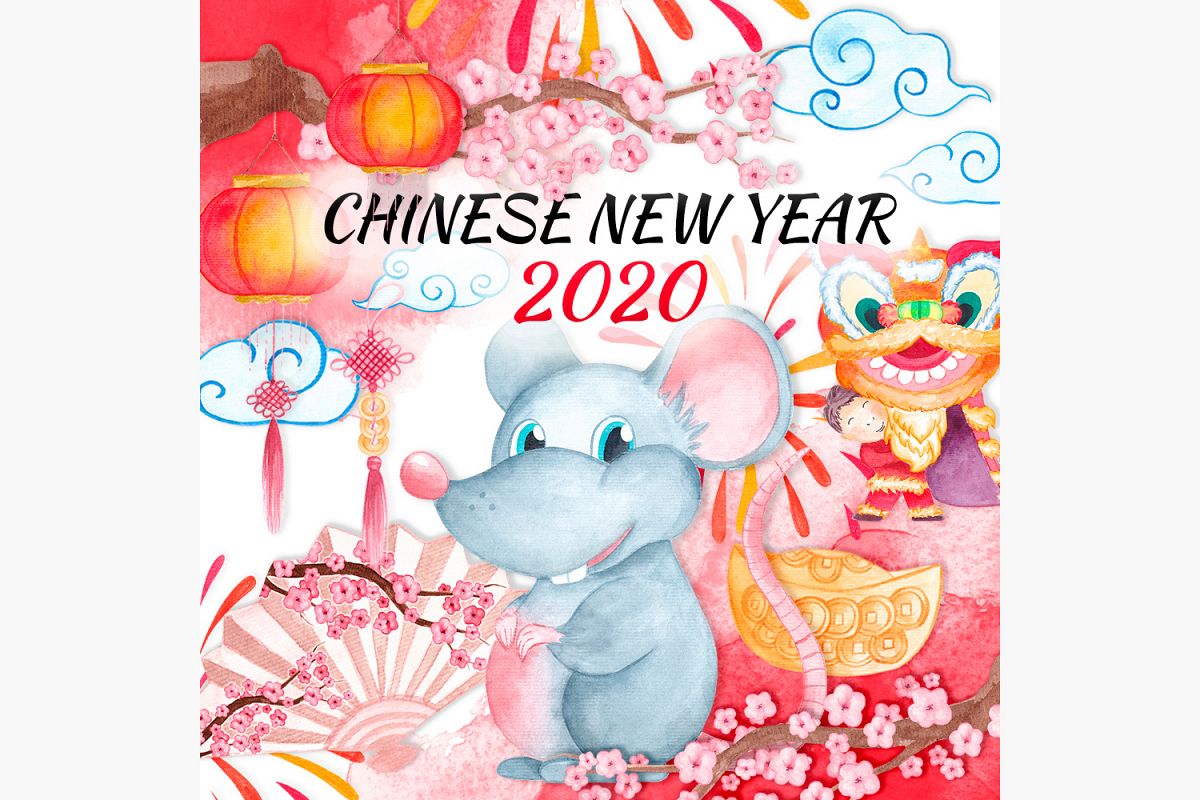 Chinese New Year clipart New year 2020 Year of the Rat.