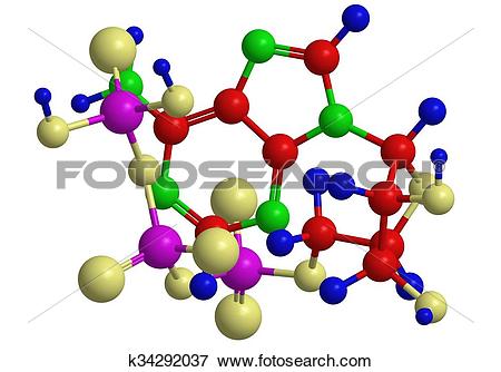 Stock Illustration of Molecular structure adenosine triphosphate.