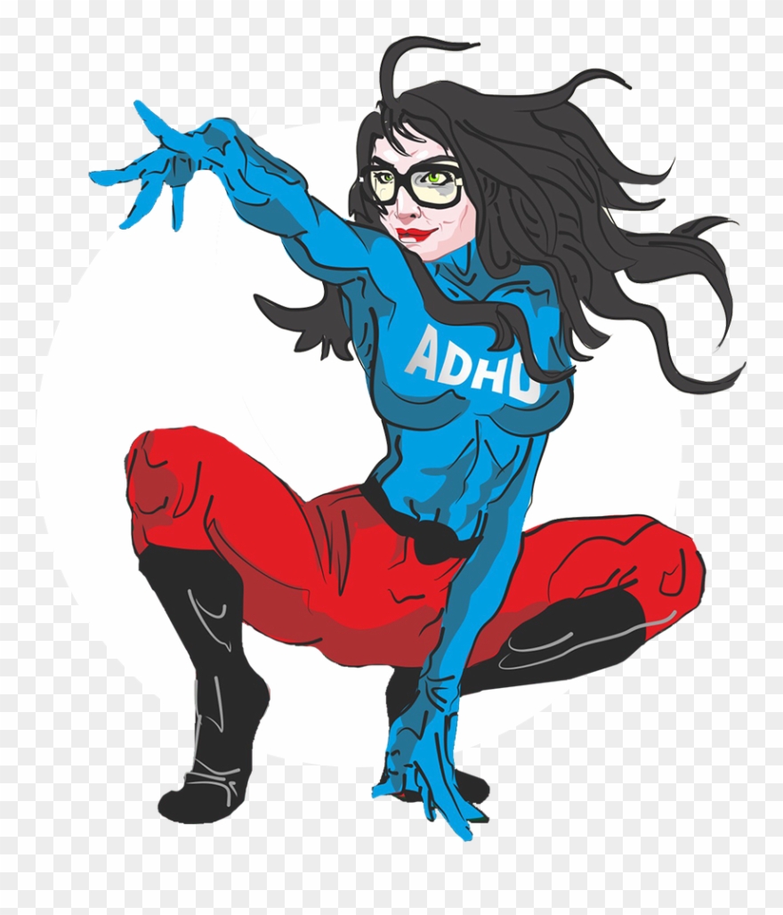 Illustration Of Franny As An Adhd Super Hero.