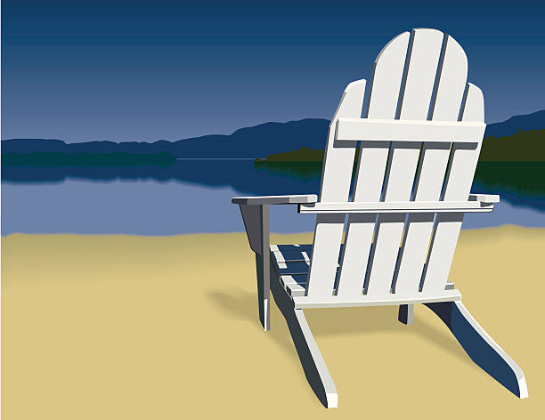 Red Adirondack Chair stock illustrations