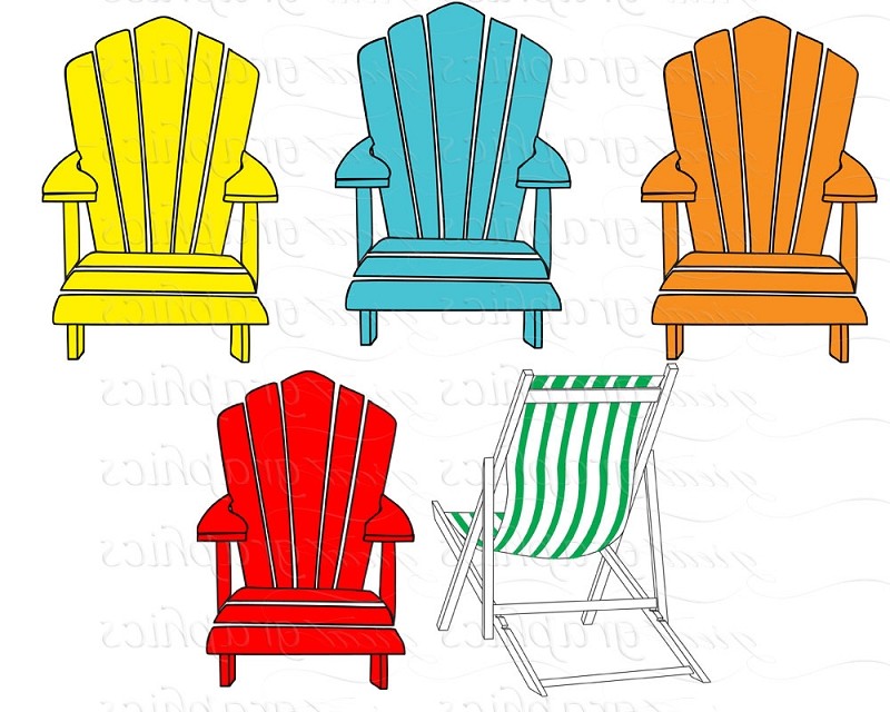 Adirondack chairs clipart images.