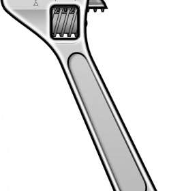 Adjustable Wrench Clip Art.