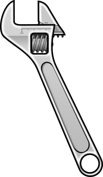 Adjustable wrench clipart.