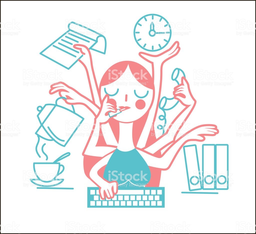 Concept Of The Effectiveness Of A Woman Stock Illustration.