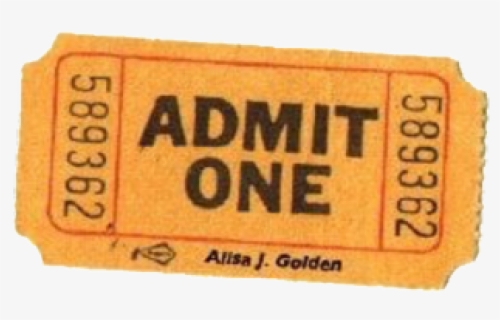 Free Admit One Ticket Clip Art with No Background.