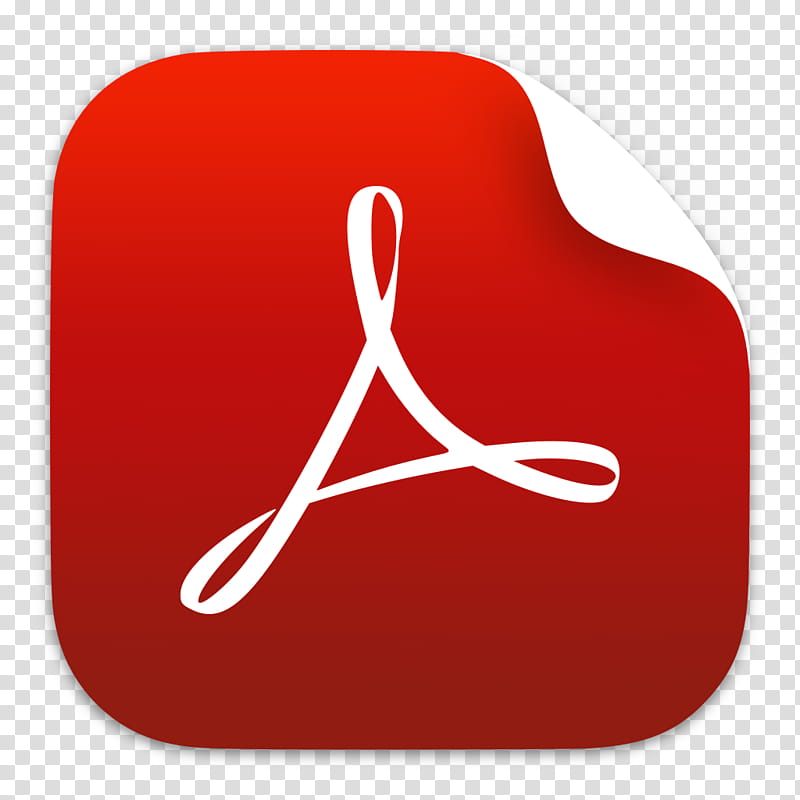IOS style Adobe icons, PDF iOS(red) transparent background.
