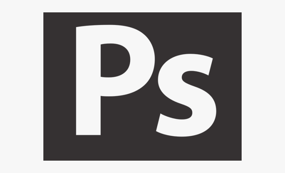 adobe photoshop logo black and white