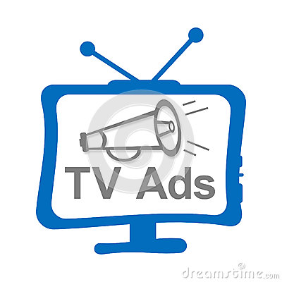 TV Ads Stock Illustration.