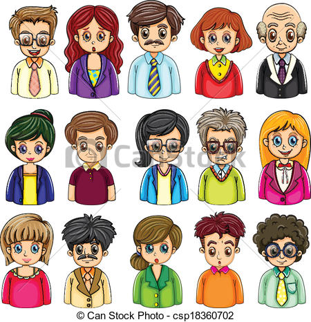Group Of Sad People Clipart.