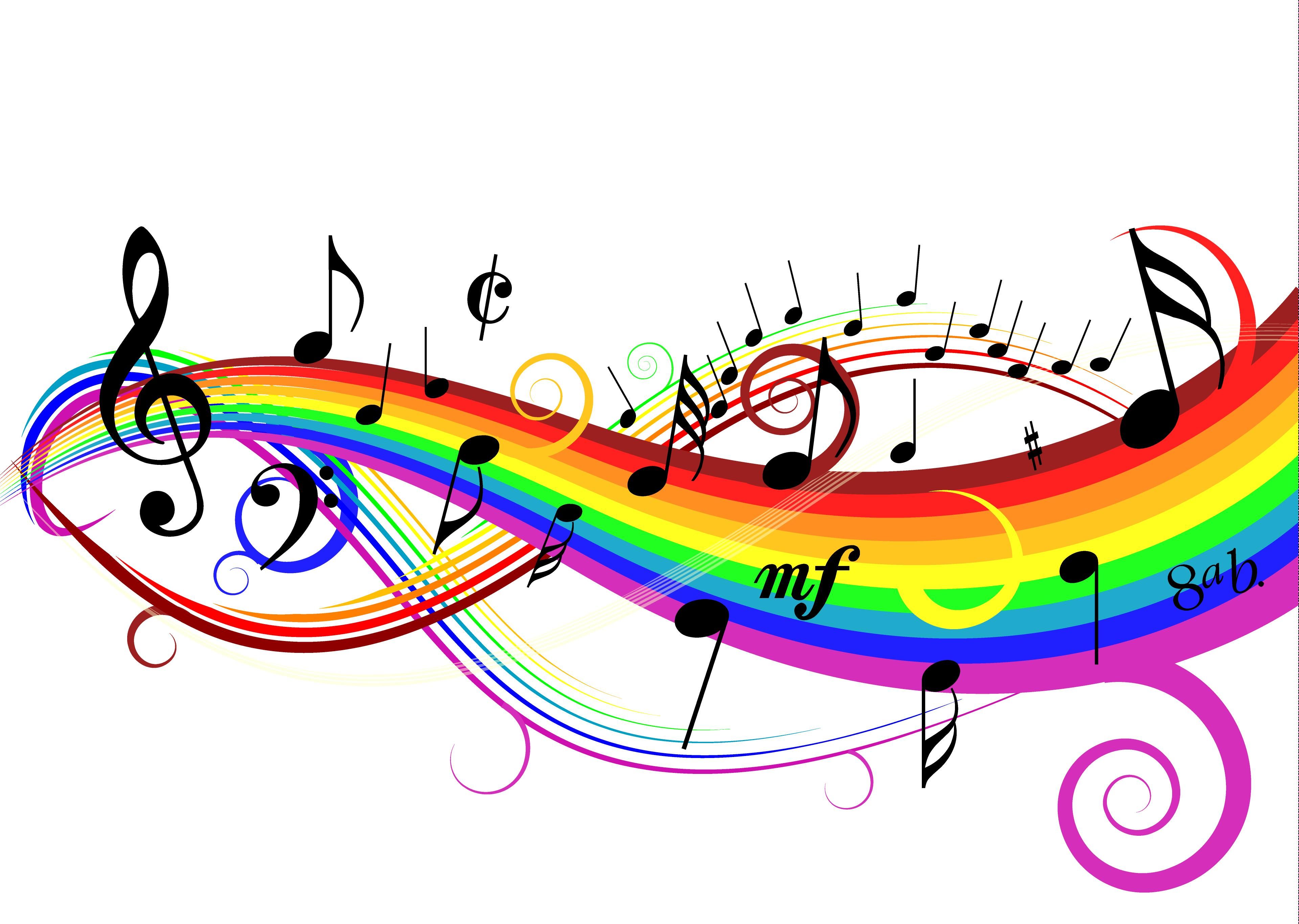 colorful music clipart.