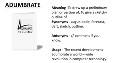 Vocabulary Made Easy Meaning Of Adumbrate Synonyms Antonyms.