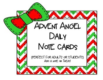 Advent Angel Card Freebie.