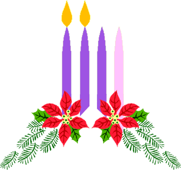 sunday advent candles clipart.