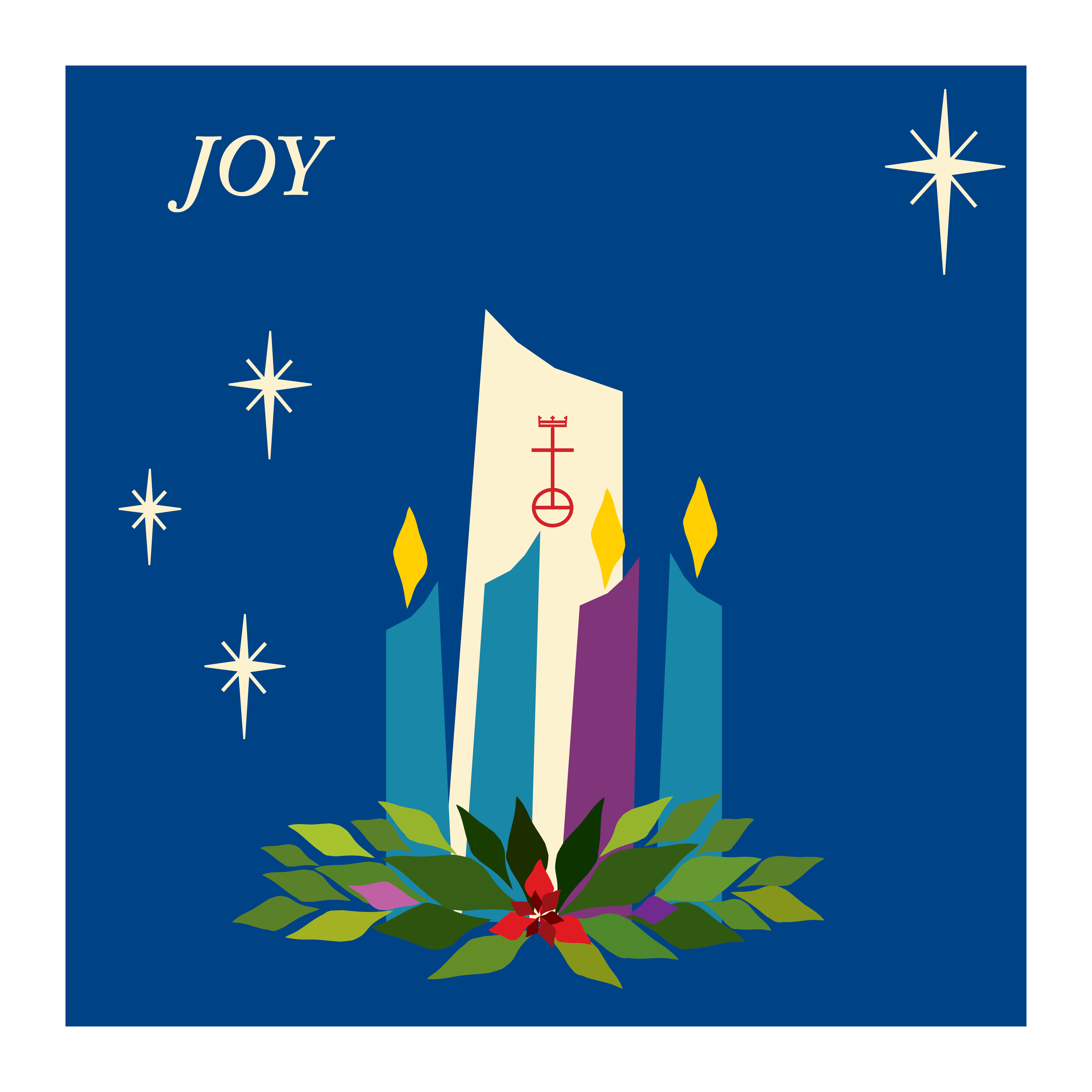 Advent Candles Hope Peace Joy Love free image.