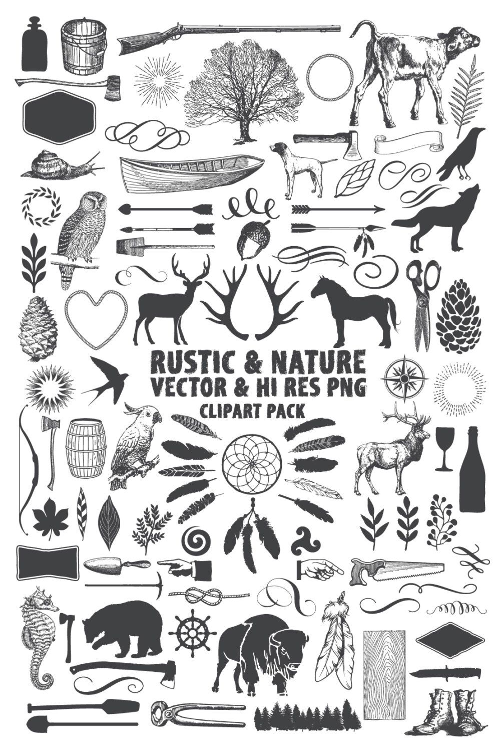 Rustic Clipart Pack.