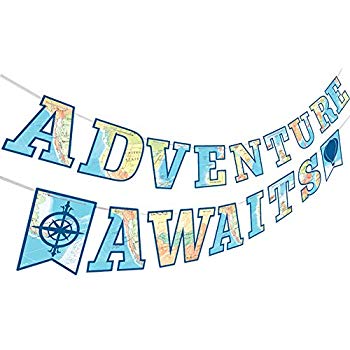 Adventure Awaits Bon Voyage Banner, Travel Themed Party Decorations for  Retirement Baby Shower Bridal Shower Job Change Farewell Career Change  Party.