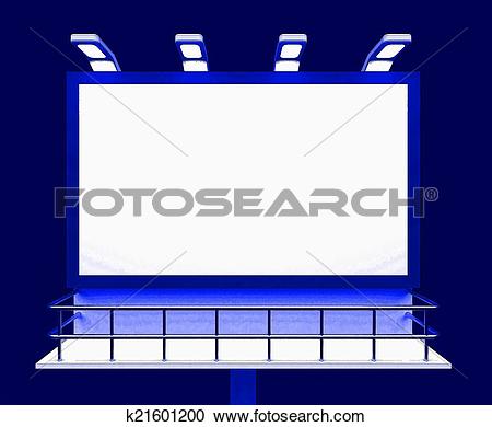 Stock Photography of Blank Billboard Copy space Shows Advertising.