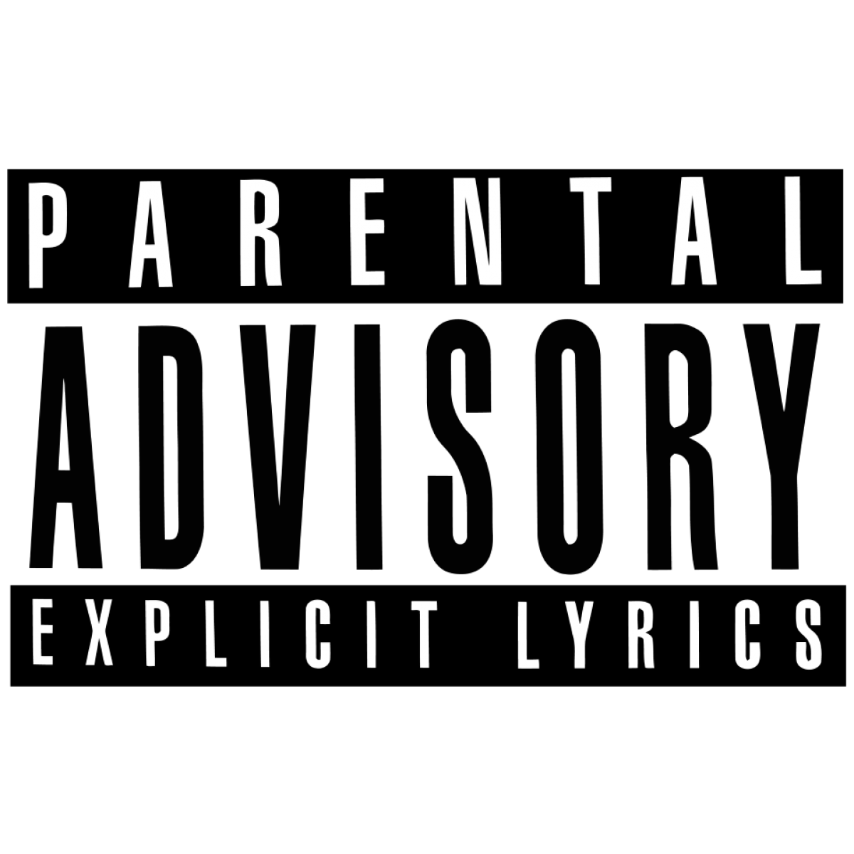Parental Advisory Explicit Lyrics transparent PNG.