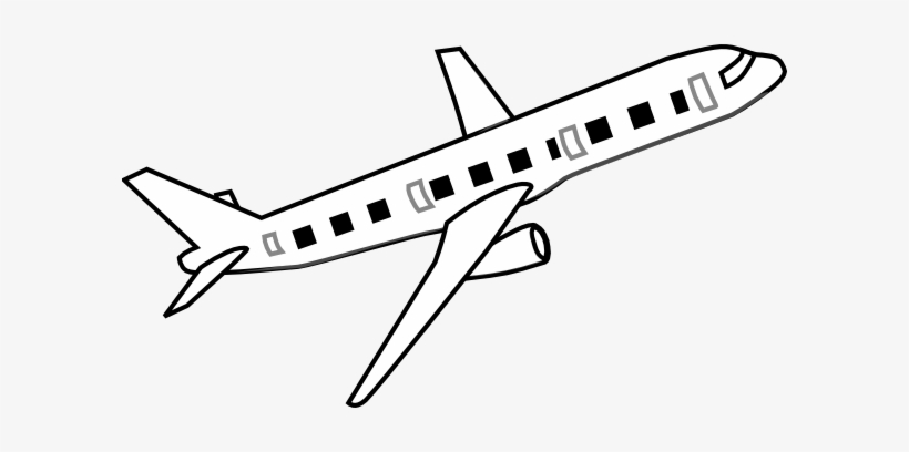 Airplane Clipart Black And White.