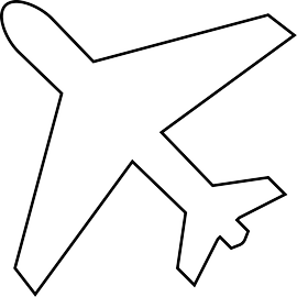 Airplane Outline Clip Art