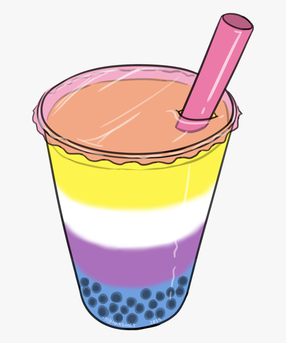 Bigender Art Bubble Tea Boba Tea Food Cw.