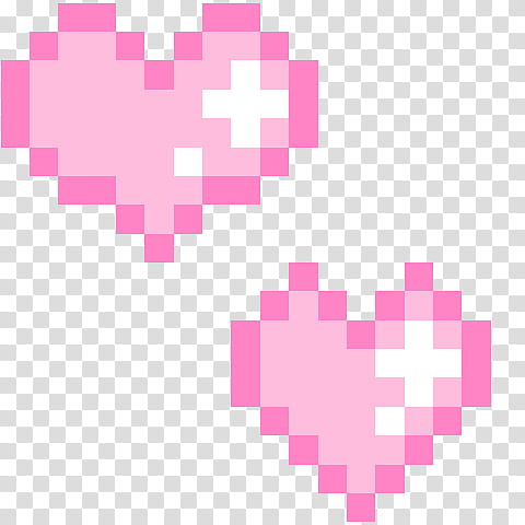 Aesthetic, two pink hearts transparent background PNG.