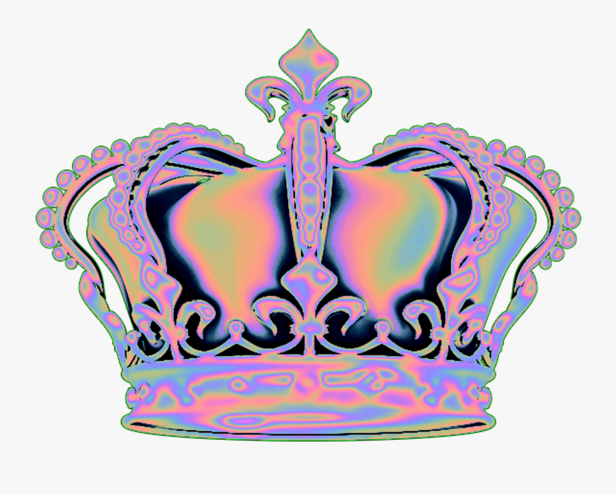 Holo Holographic Vaporwave Aesthetic Tumblr Crown Png.