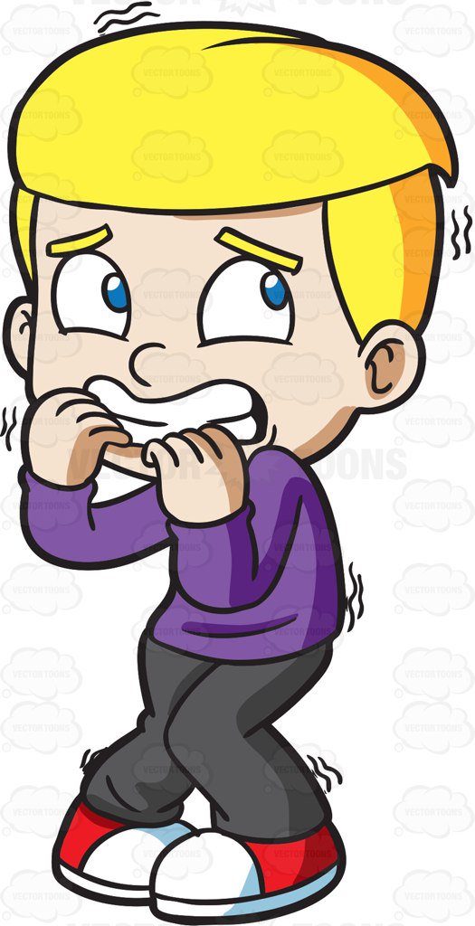 Scared Boy Clipart.