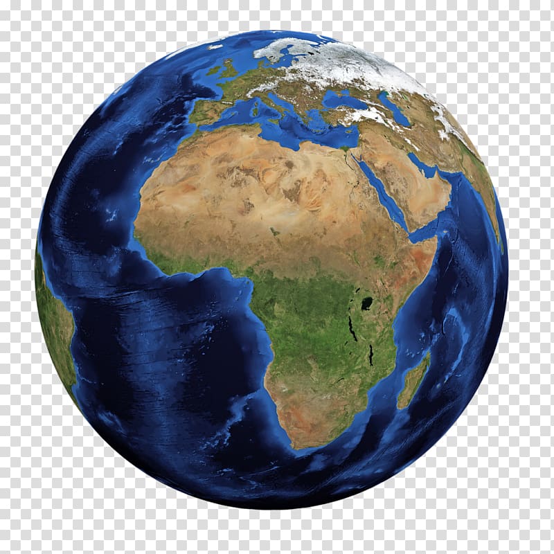 Globe Earth Africa World map, earth day transparent.