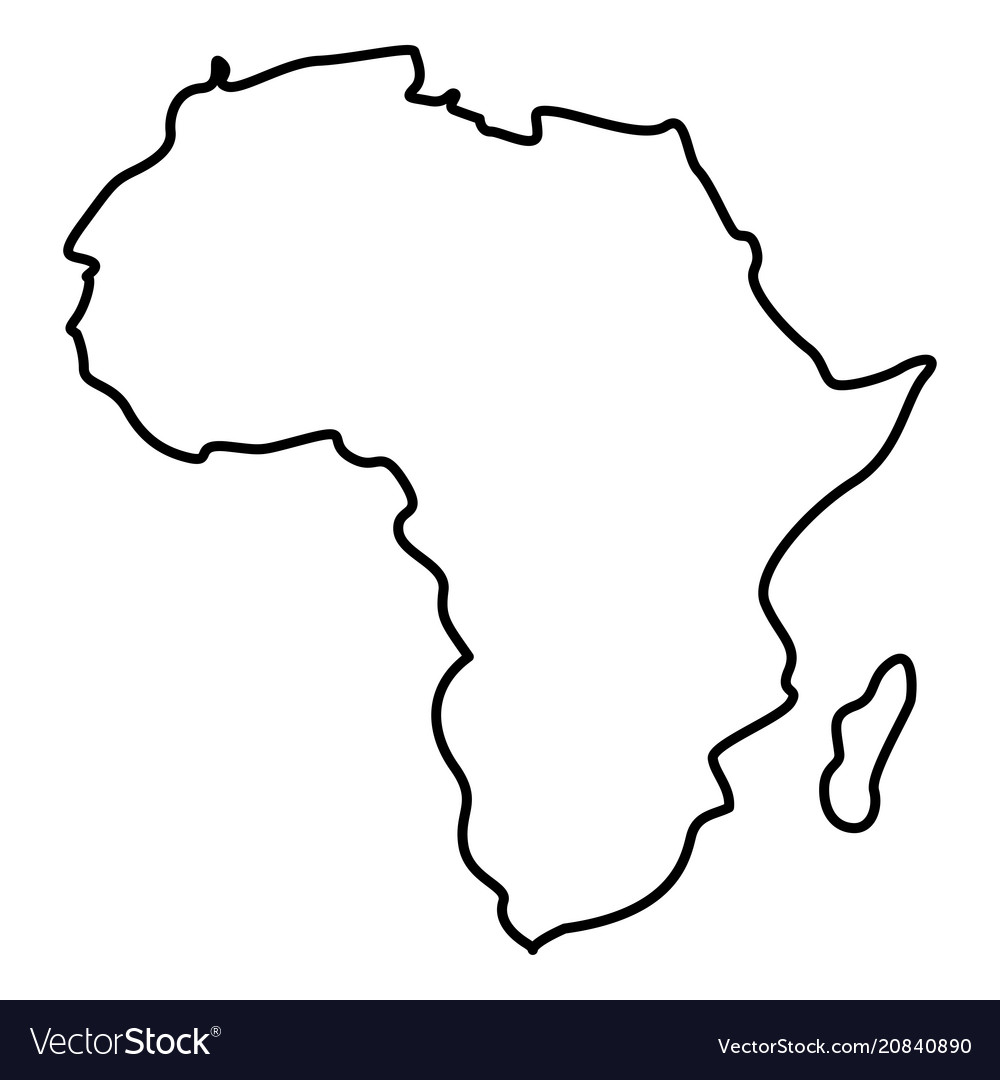 Map of africa icon black color flat style simple.