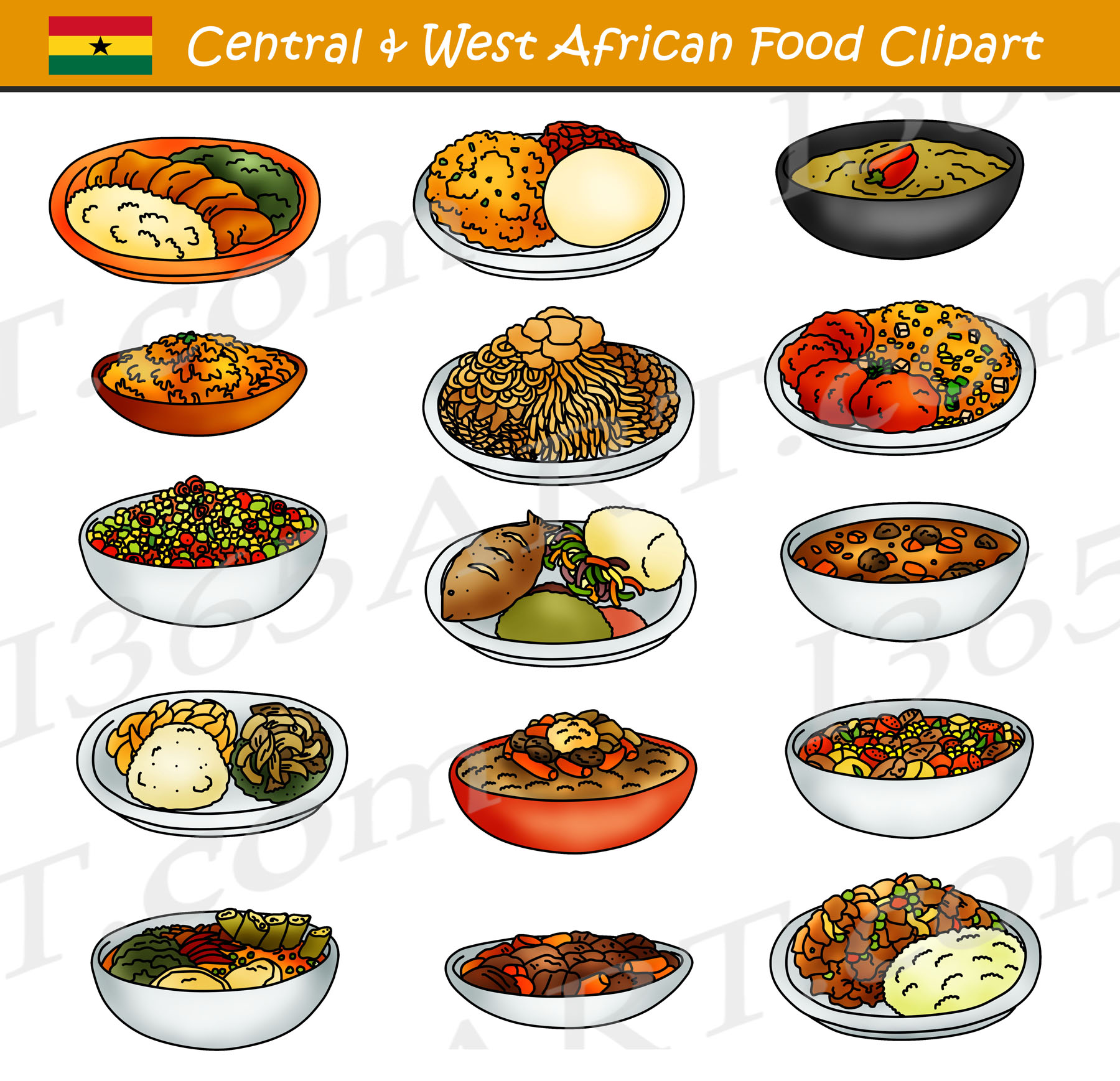 Central and Western African Food Clipart Download.