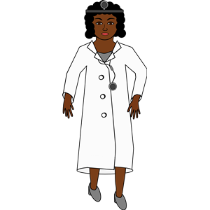 Doctor with head mirror and stethoscope clipart, cliparts of.